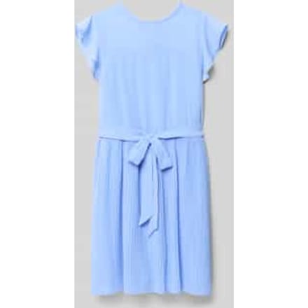Vloeiende chiffonjurk met geplooide rok