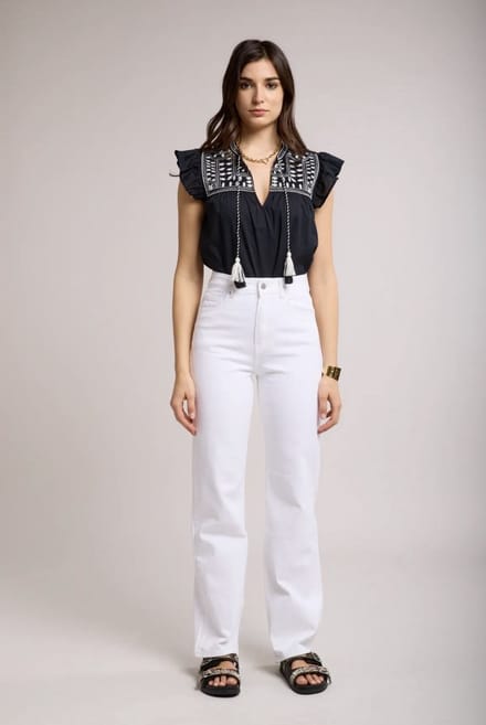 Toxik straight jeans wit maat M