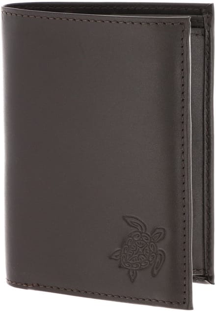 oxmox Leren portemonnee Leather RFID Protect Kombibörse Turtle 2.0 Embossed Brown donkerbruin