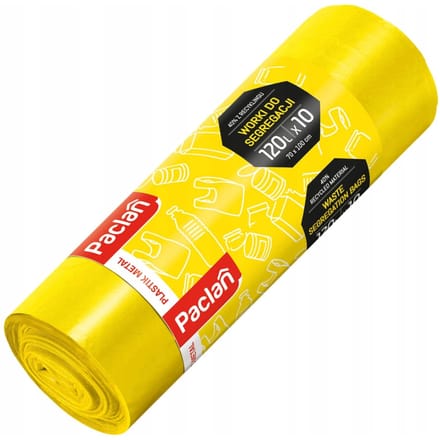 Paclan - Puinzak - 120l - Geel - 10 stuks