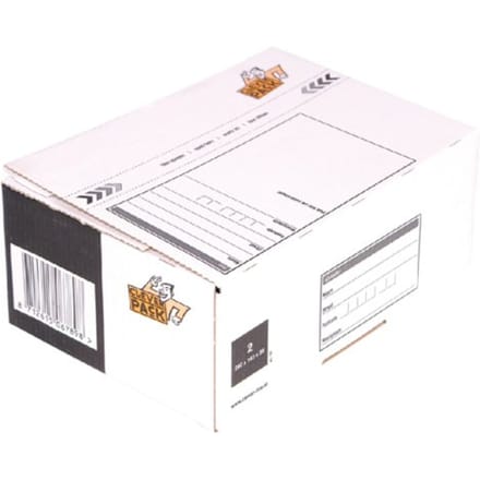 Postpakketbox 2 cleverpack 200x140x80mm wit