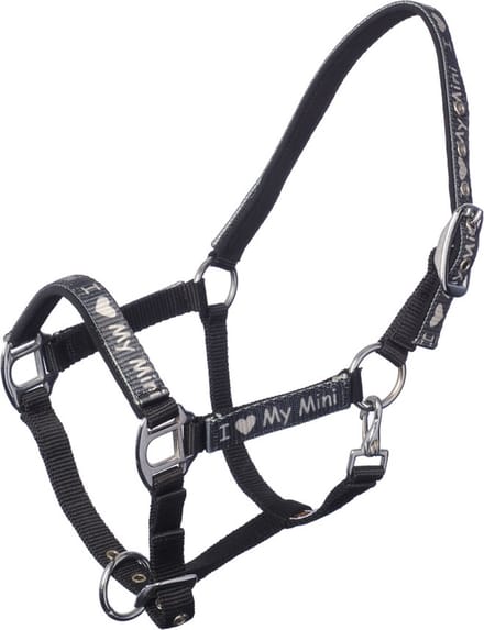 MHS Halster I Love My Mini Mini Zwart / Zilver