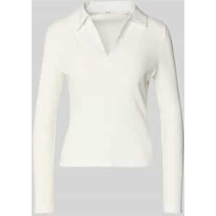 Shirt met lange mouwen van viscosemix met polokraag model 'Seti'