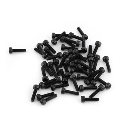 Complete M3 Schroeven Set met 50 Stuks, Zwarte Hex Kop Schroeven en Moeren voor Diverse Toepassingen