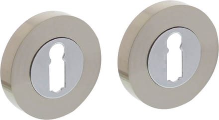 Intersteel Rozet met sleutelgat rond chroom