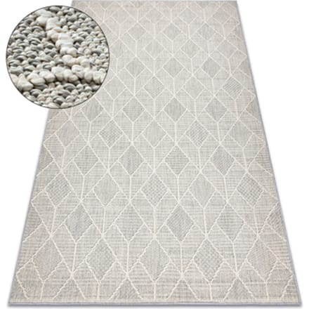 Kleden Rugsx Tapijt JERSEY 19231 grijs - Geometrisch structuree 60x100 cm