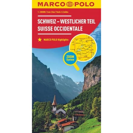 Marco Polo wegenkaart Zwitserland west