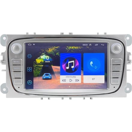 Système de Navigation GPS pour Voiture 7 pouces HD Support Radio FM Lecture Clé USB Remplacement pour Ford(1G+16G ) blue