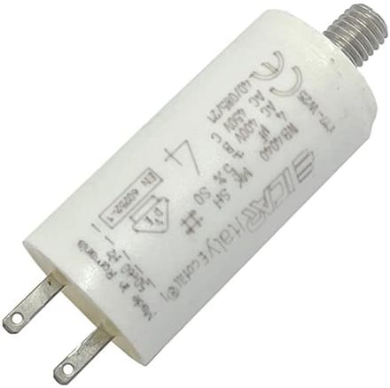 Motorcondensator 4µF 400V - Radiaal met 2,8x0,8mm aansluiting