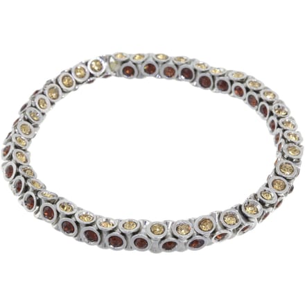 Behave - Elastische armband met bruine steentjes - klassiek detail - 15,5 cm