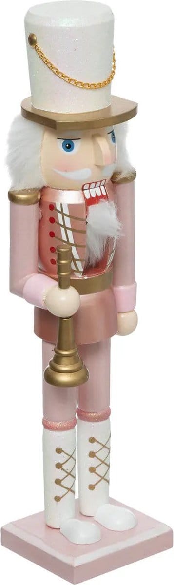 Fééric Lights and Christmas Kerstdecoratie notenkraker - Ø10xH38cm - Roze