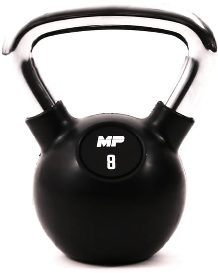 MP1304 Kettlebell Rubber/Chrome 8 kg