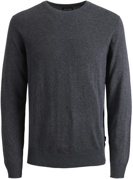 Jack & Jones - Heren Trui Emil Knit Crew Neck - Grijs - Maat M