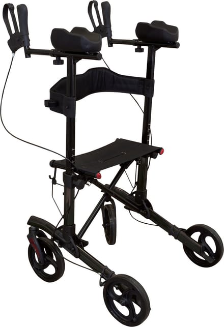 Aidapt Lichtgewicht onderarm rollator - 4 wielen - Zwart