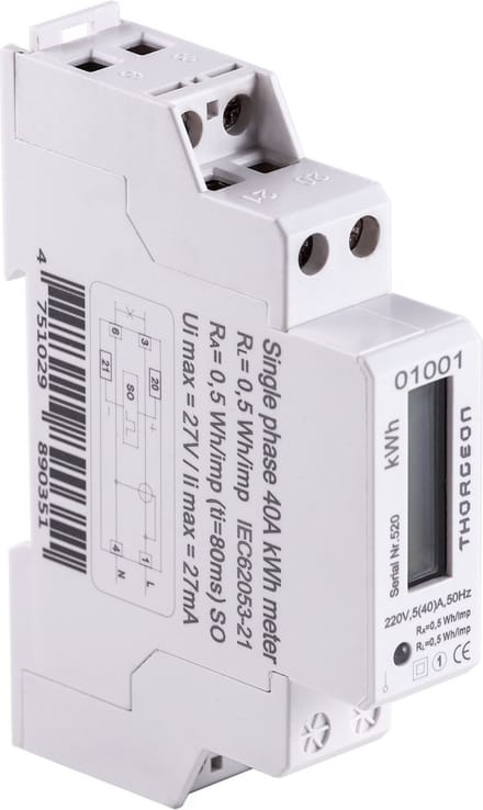 Thorgeon 1-Phase DIN Energy Meter 40A