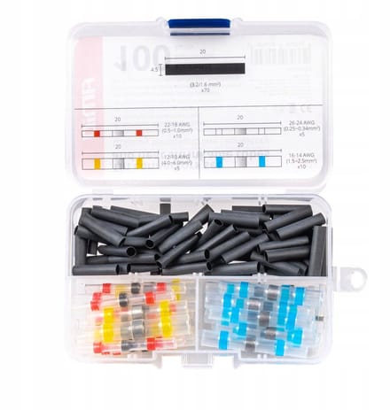 VERGIONIC - Soldeerverbindingen - Krimpkous - 100-delig - Waterdicht - Snelverbinder - Voor Kabels