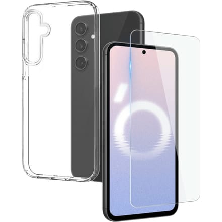 Northjo Samsung Galaxy S24 FE Hoesje en Screenprotector Transparant