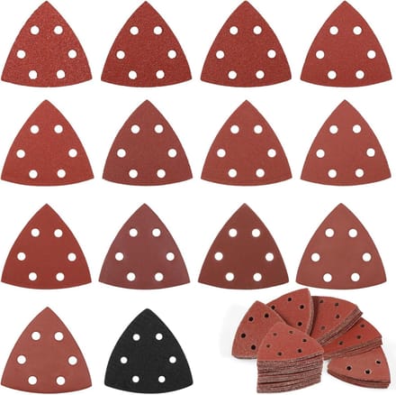 Dailygoods - 195 Stuks Delta Schuurpapier voor Driehoekslijper - Diverse Korrelgroottes
