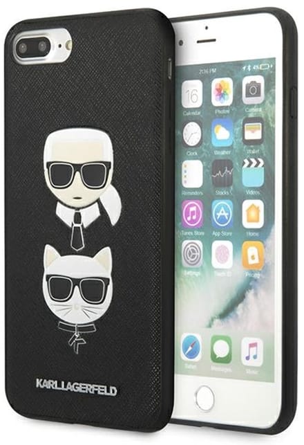 Karl Lagerfeld Saffiano Karl&Choupette Head case for iPhone 7 Plus / iPhone 8 Plus - black