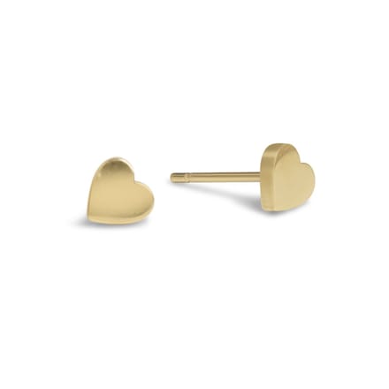 Amberz hart oorbellen – goud kleurig hart oorbellen dames - 5mm - Ada hart