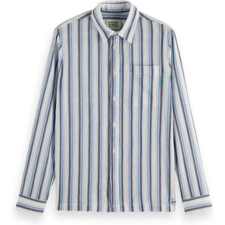 Scotch & Soda Textured Stripe Shirt Lavender Stripe Größe: S | Casual hemden Outlet | Herren