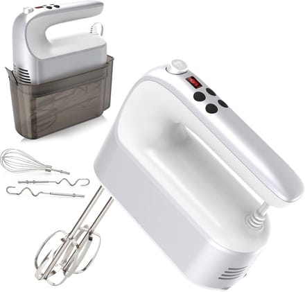 Krachtige 9-Speed Elektrische Handmixer met Opbergkoffer en Turbo Boost