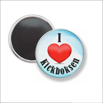 Button Met Magneet 58 MM - I Love Kickboksen - NIET VOOR KLEDING