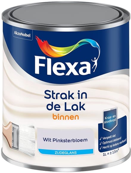 Flexa - Strak In De Lak Binnenlak Zijdeglans - Wit Pinksterbloem - Mengverf - 1 L