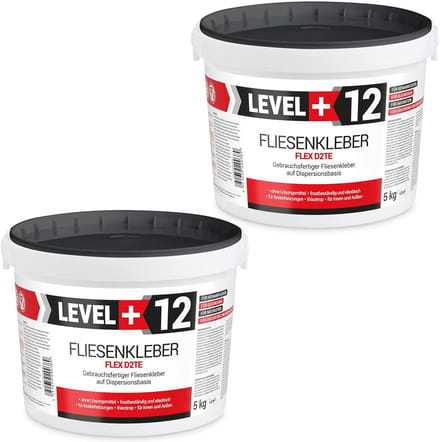 Tegellijm - Kant-en-klaar - Binnen en buiten - Vorstbestendig en elastisch - 5 kg + 5 kg - Wit
