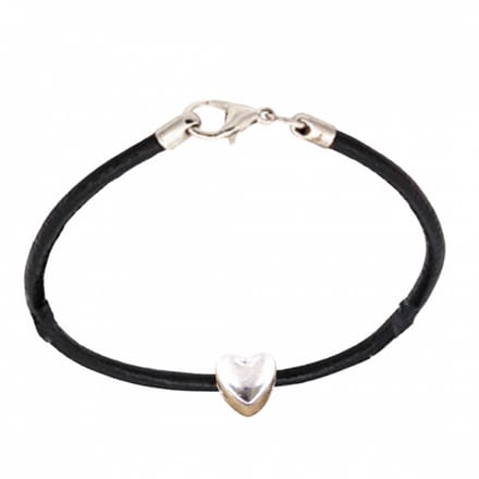 Enkelkoord-Zwart-Hart- extra lang- Charme Bijoux