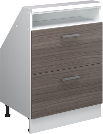 Vicco Rion Kast voor schuine wand – met 2 laden Edel grijs/wit