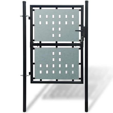 vidaXL Zwarte enkele deur schuttingpoort 100x200 cm
