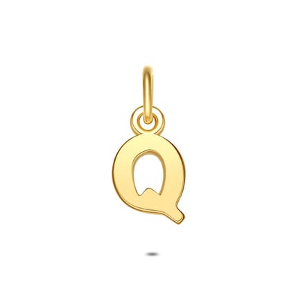 Twice As Nice Hanger in 18kt verguld zilver, letter Q