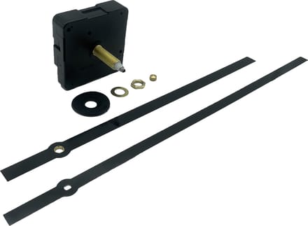 Extra sterk quartz met slepende secondeas, AA, inclusief wijzers en lange wijzeras A = 31 mm