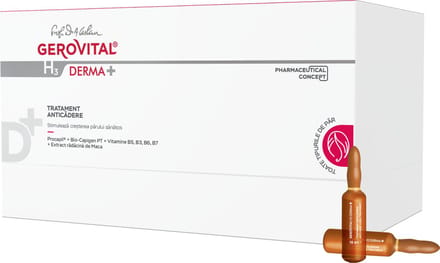 Gerovital - Ampullen tegen haaruitval - 12 x 10ml - preventie van alopecia - Derma+