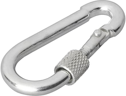 ProPlus Karabijnhaak met schroefsluiting - metaal - 5 x 50 mm - chroom