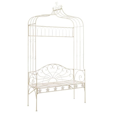 vidaXL - Tuinbank - 122 - cm - ijzer - antiekwit