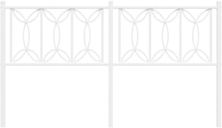 Hoofdbord Metaal - Bed Rugleuning - Slaapkamer Decoratie - Stabiel Duurzaam Frame - 150 cm - Wit