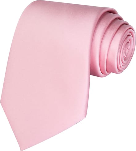 Fako Fashion - Stropdas - Effen - Satijn - 8cm - 145cm - Lichtroze