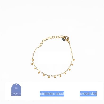 Go Dutch Label Armband (Sieraad) Kinderen - Smalle Pols - Mini Discs Goud