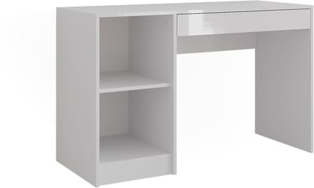 Vicco Sherry Kaptafel – 119.8 cm Wit/wit hoogglans