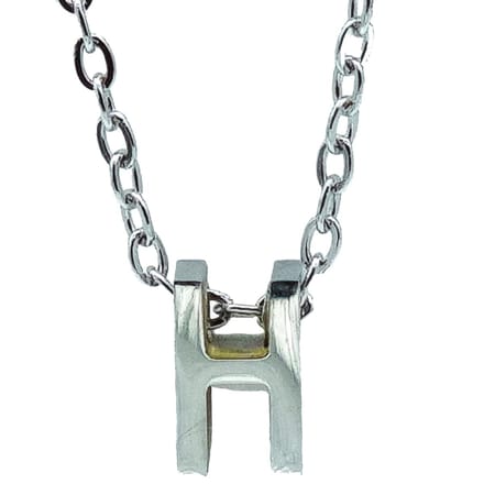 Ketting Letter H Letterhanger - Minimalistisch - Premium Staal