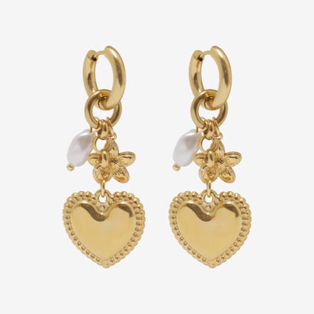 Essenza Heart Earrings Gold