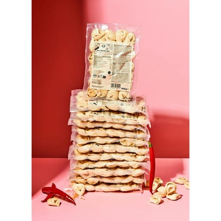 Bio tortelloni met linzen- en chilivulling 12 x 250 g