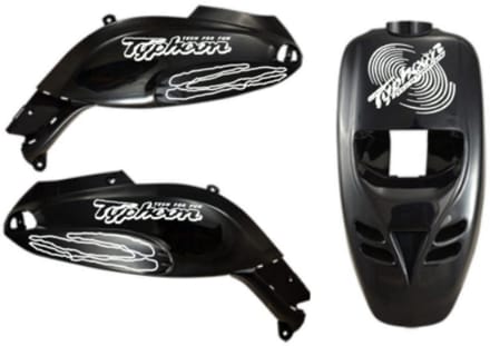 Piaggio Typhoon Stickerset - Cyclone - Wit