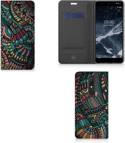 Nokia 5.1 (2018) Hoesje met Magneet Aztec