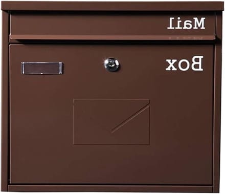 Brievenbus - Postbus Huis - Post Ontvangen - Afsluitbaar Veilig - 36x10.5x32cm - Bruin