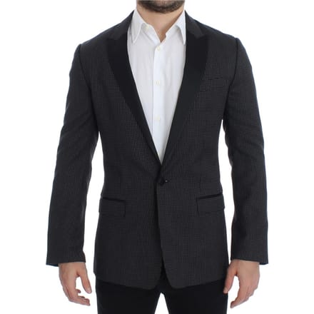 Dolce & Gabbana Mannen Zwart wollen slim MARTINI blazer