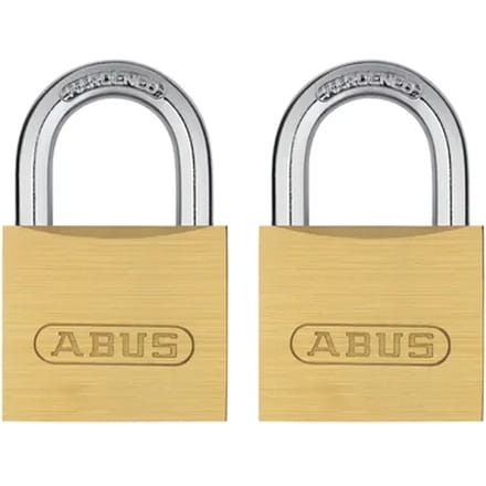 Abus Hangslotenset Tkb3/40 - Massief Messing Voor Koffers - Behuizing 40mm - Set Van 2 Stuks
