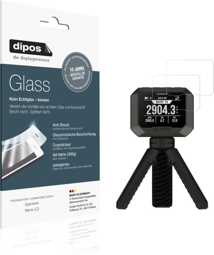 dipos – 2x Pantserfolie geschikt voor Garmin Xero C2 | 9H Screenprotector